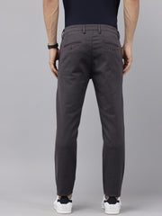 Men's Navy Blue Cotton Caribbean Slim Fit Solid 5 Pocket Cross Pocket Trouser
