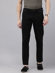 Black Caribbean Slim Fit Cotton Trousers – 5-Pocket Classic Style