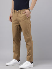 Brown Caribbean Slim Fit Cotton Trousers – 5-Pocket Classic Style