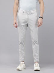 Grey Caribbean Slim Fit Cotton Trousers – 5-Pocket Classic Style