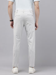 Grey Caribbean Slim Fit Cotton Trousers – 5-Pocket Classic Style