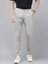 Caribbean Grey Slim Fit Cotton Trousers – 5-Pocket Classic Style