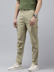 Mint Cotton 7 Pockets Plain Cargo Trouser
