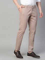 Genips Men's Onion Cotton Stretch Caribbean Slim Fit Solid Trousers