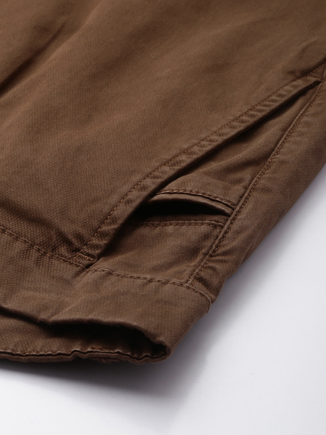 Men's Brick Solid Cotton Slim Fit Casual 5 Pockets Trouser