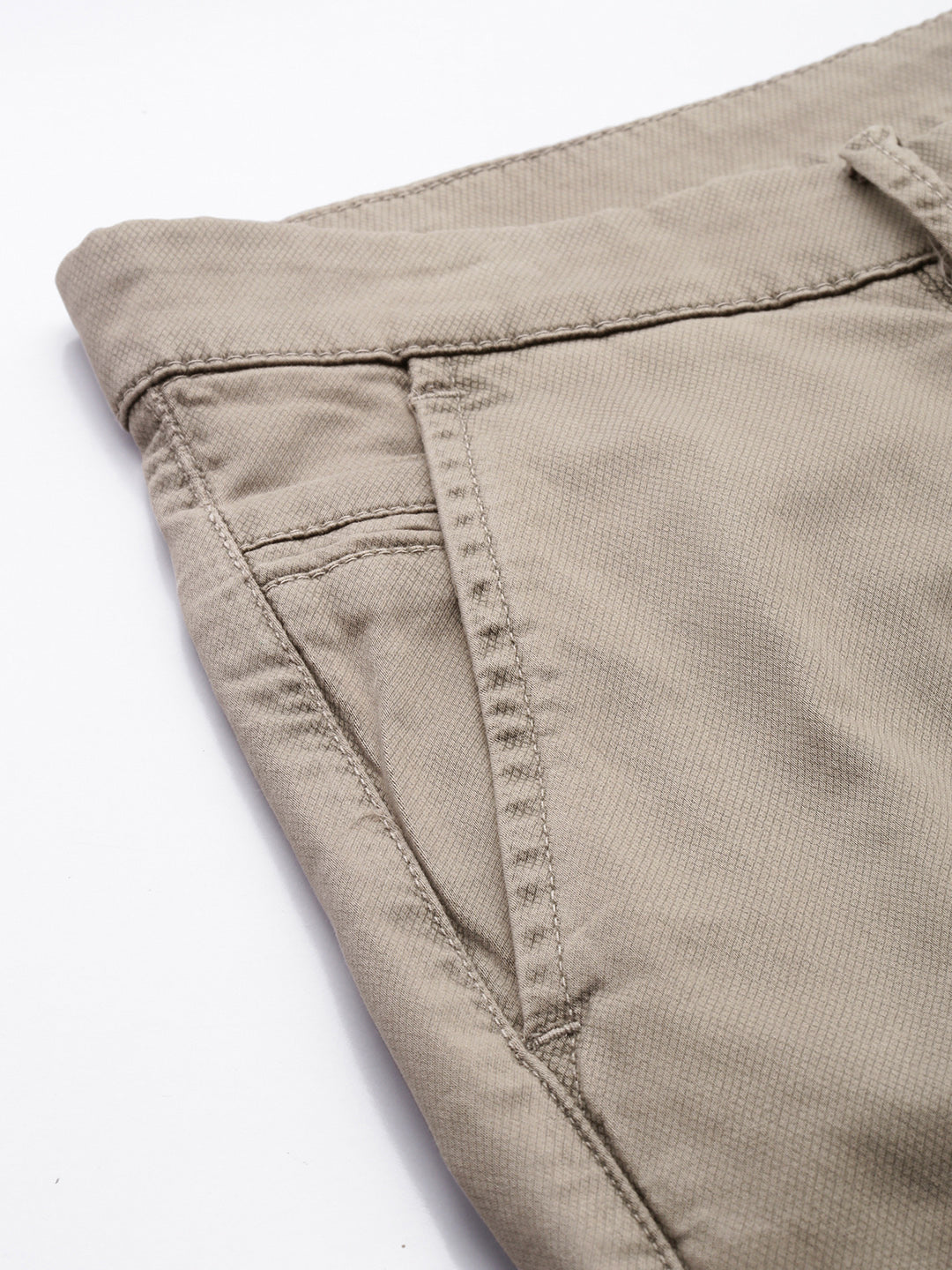 Men's Rust Solid Cotton Slim Fit Casual 5 Pockets Trouser