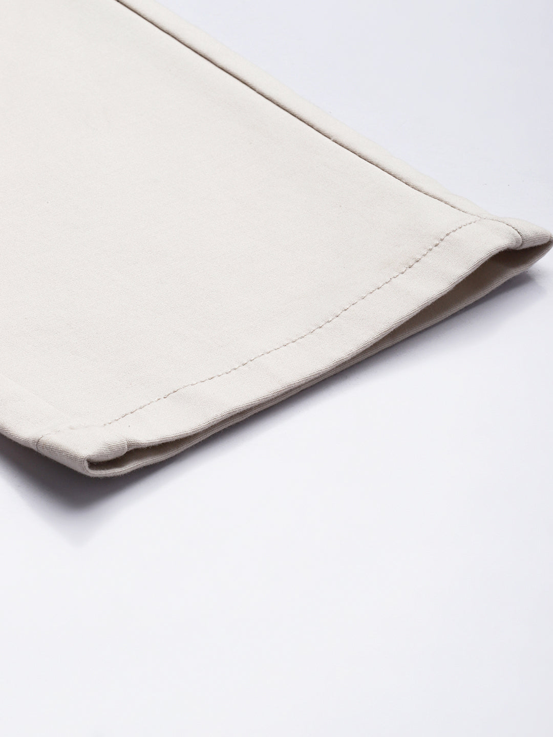 Men's Beige Cotton Caribbean Slim Fit Solid 5 Pocket Cross Pocket Trouser