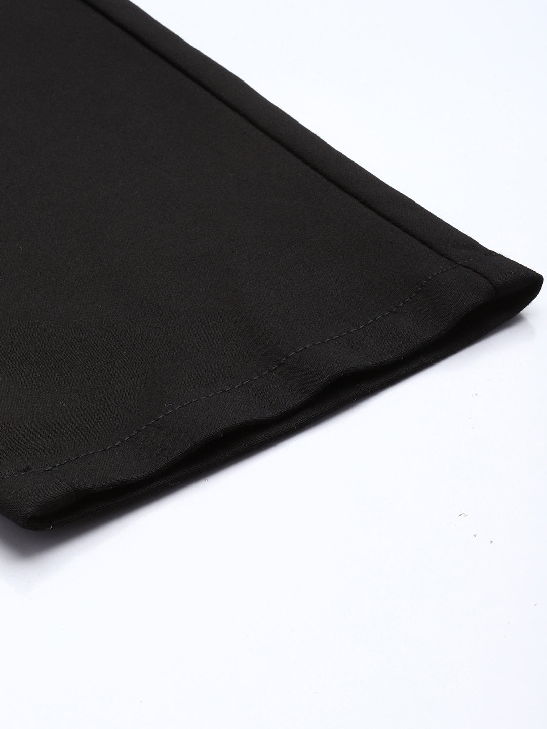 Men's Black Cotton Caribbean Slim Fit Solid 5 Pocket Cross Pocket Trouser