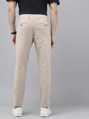 Men's Camel Cotton Caribbean Slim Fit Solid 5 Pocket Cross Pocket Trouser