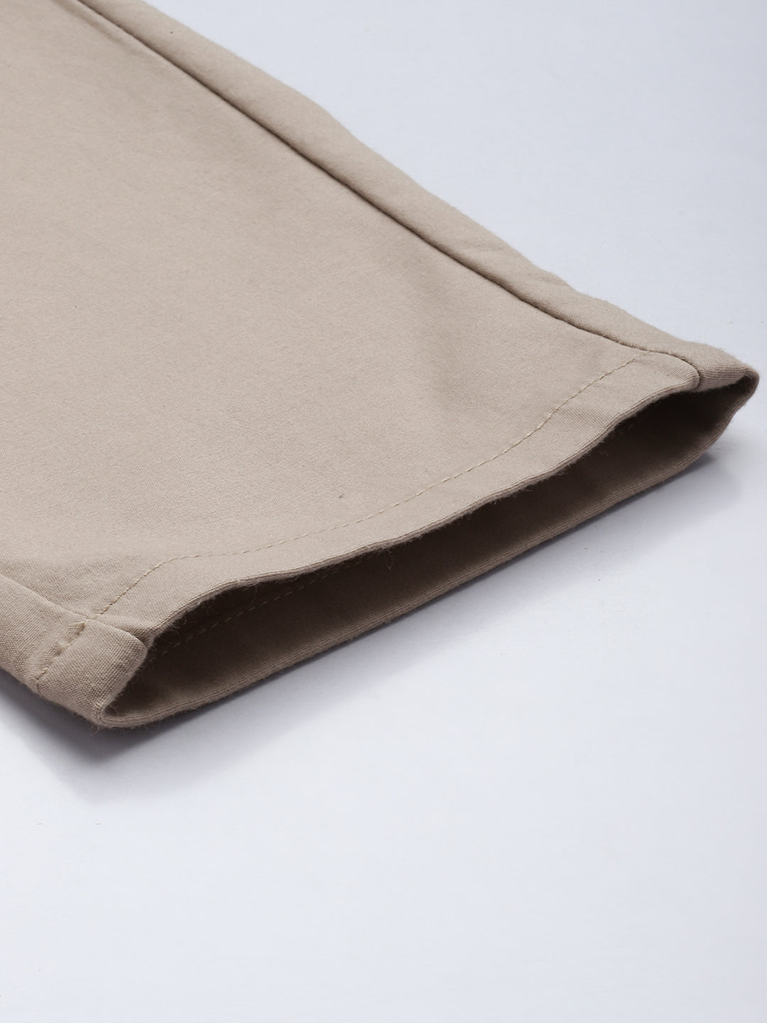 Men's Camel Cotton Caribbean Slim Fit Solid 5 Pocket Cross Pocket Trouser