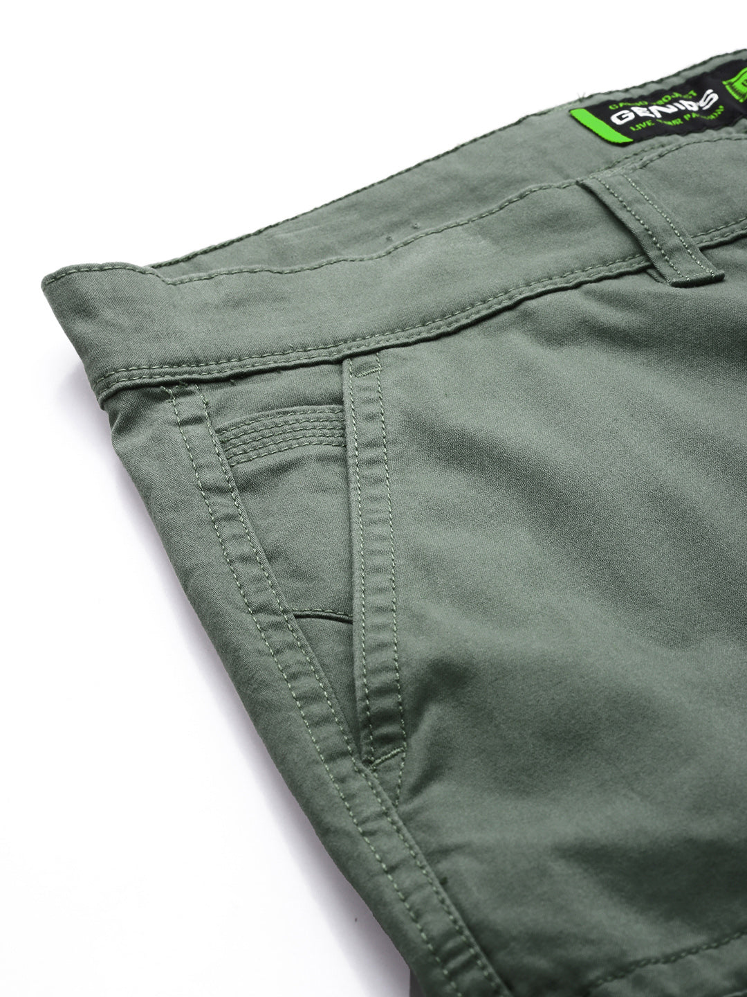 Men's Grey Solid Cotton 7 Pockets Cargo Trouser