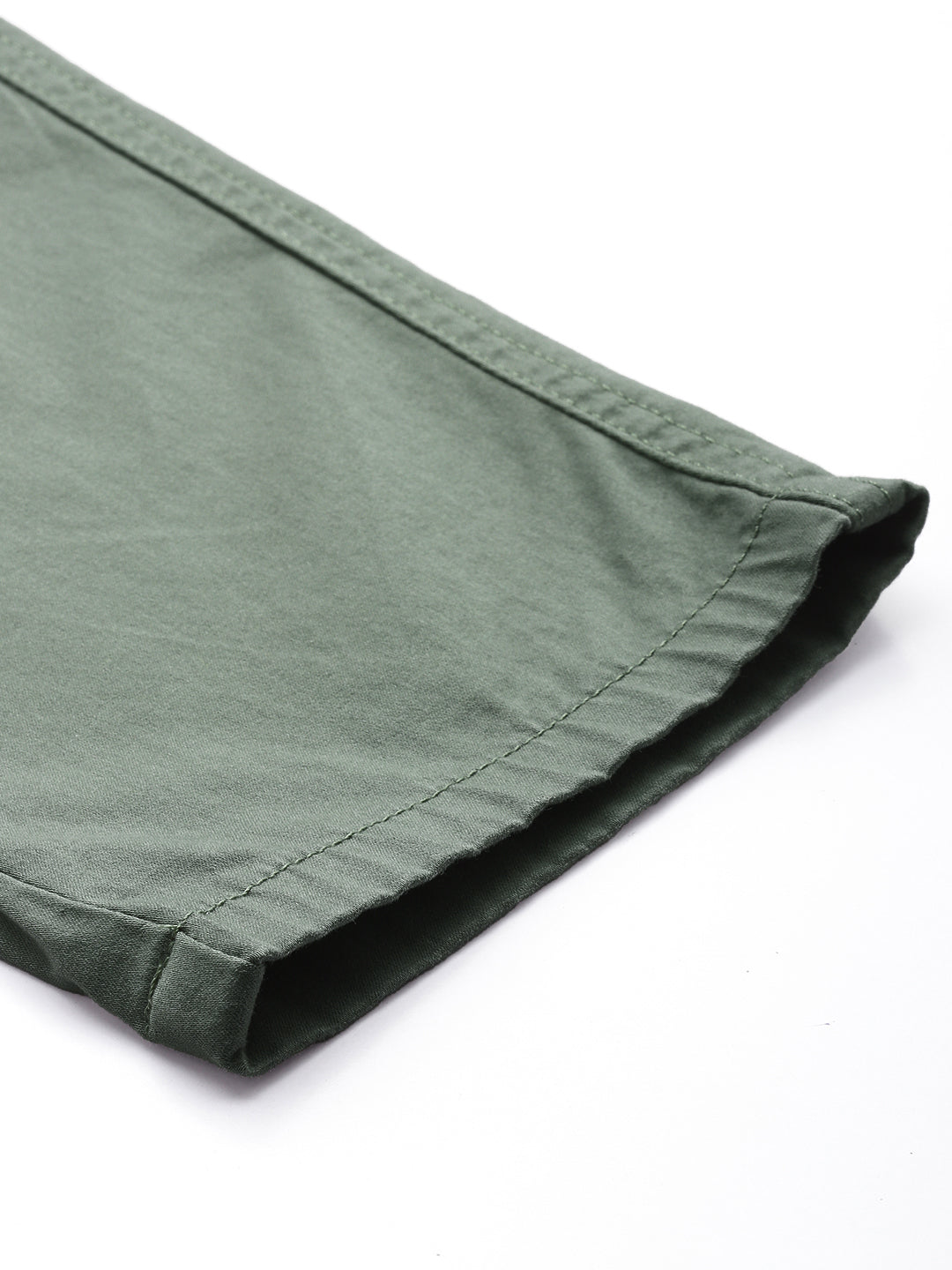 Men's Grey Solid Cotton 7 Pockets Cargo Trouser