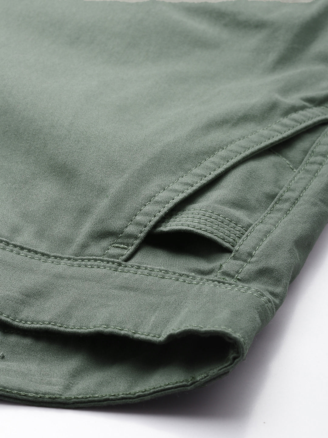 Men's Grey Solid Cotton 7 Pockets Cargo Trouser