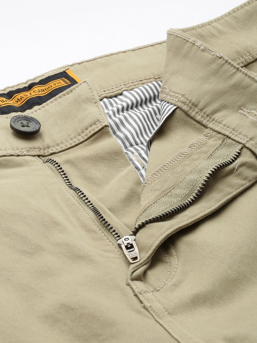 Men's Mint Solid Cotton 7 Pockets Cargo Trouser