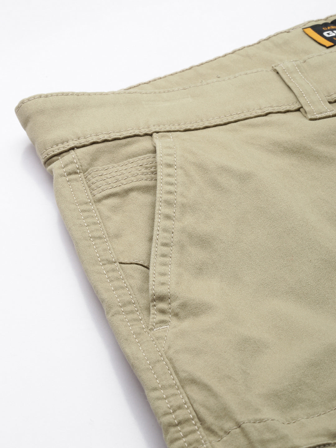 Men's Mint Solid Cotton 7 Pockets Cargo Trouser