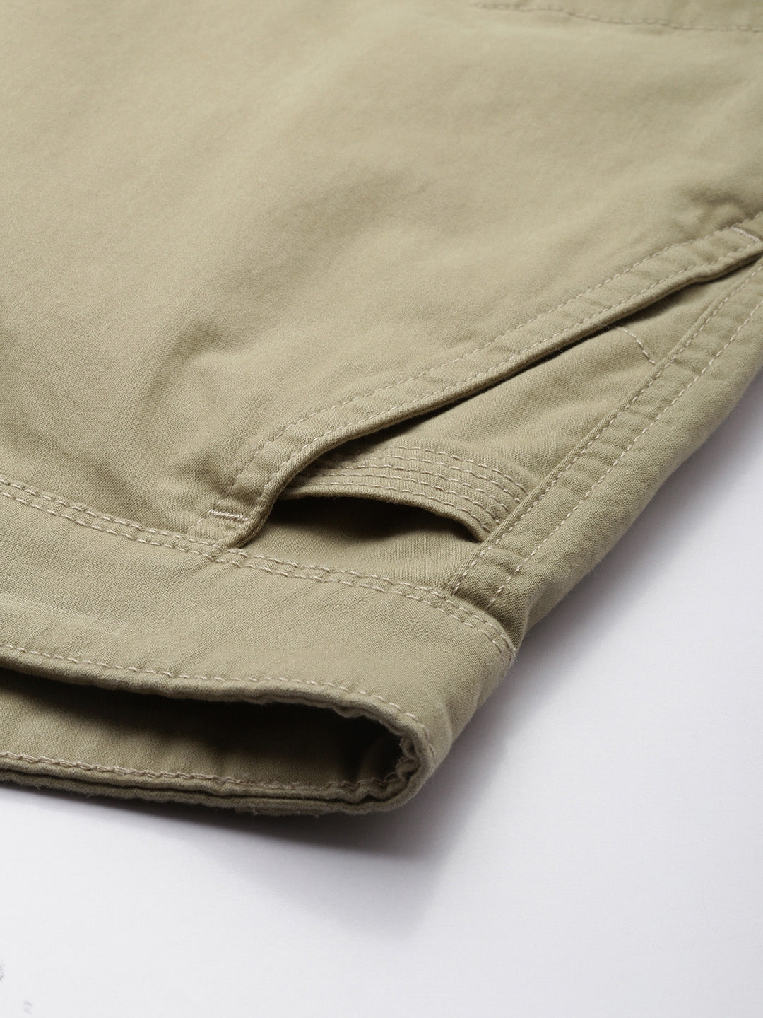 Men's Mint Solid Cotton 7 Pockets Cargo Trouser