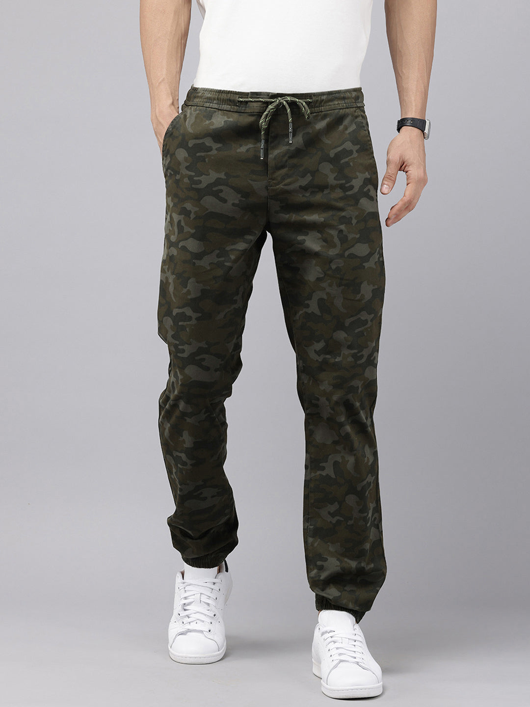 Olive Camouflage Cotton Jogger Trousers – Bahamas Fit 4 Pocket Pants