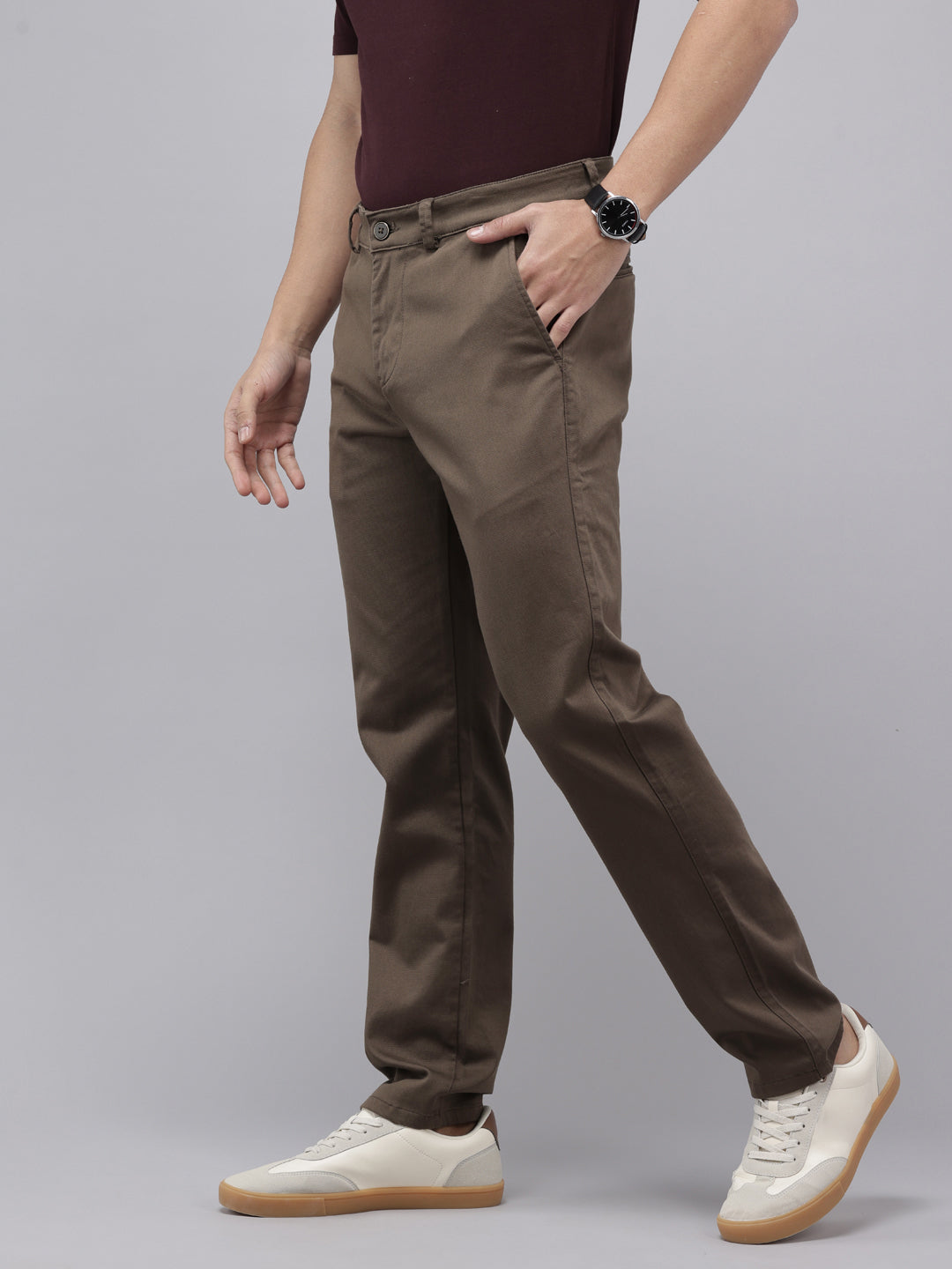 Genips Men’s Cotton Relaxed Fit Trouser