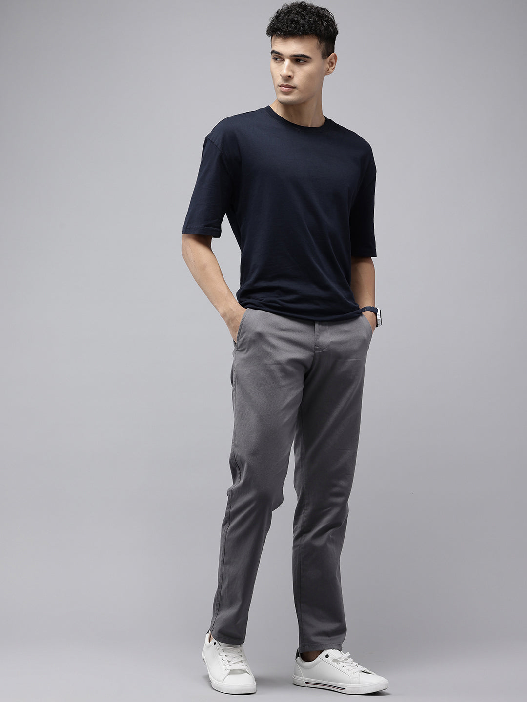 Genips Men’s Cotton Relaxed Fit Trouser