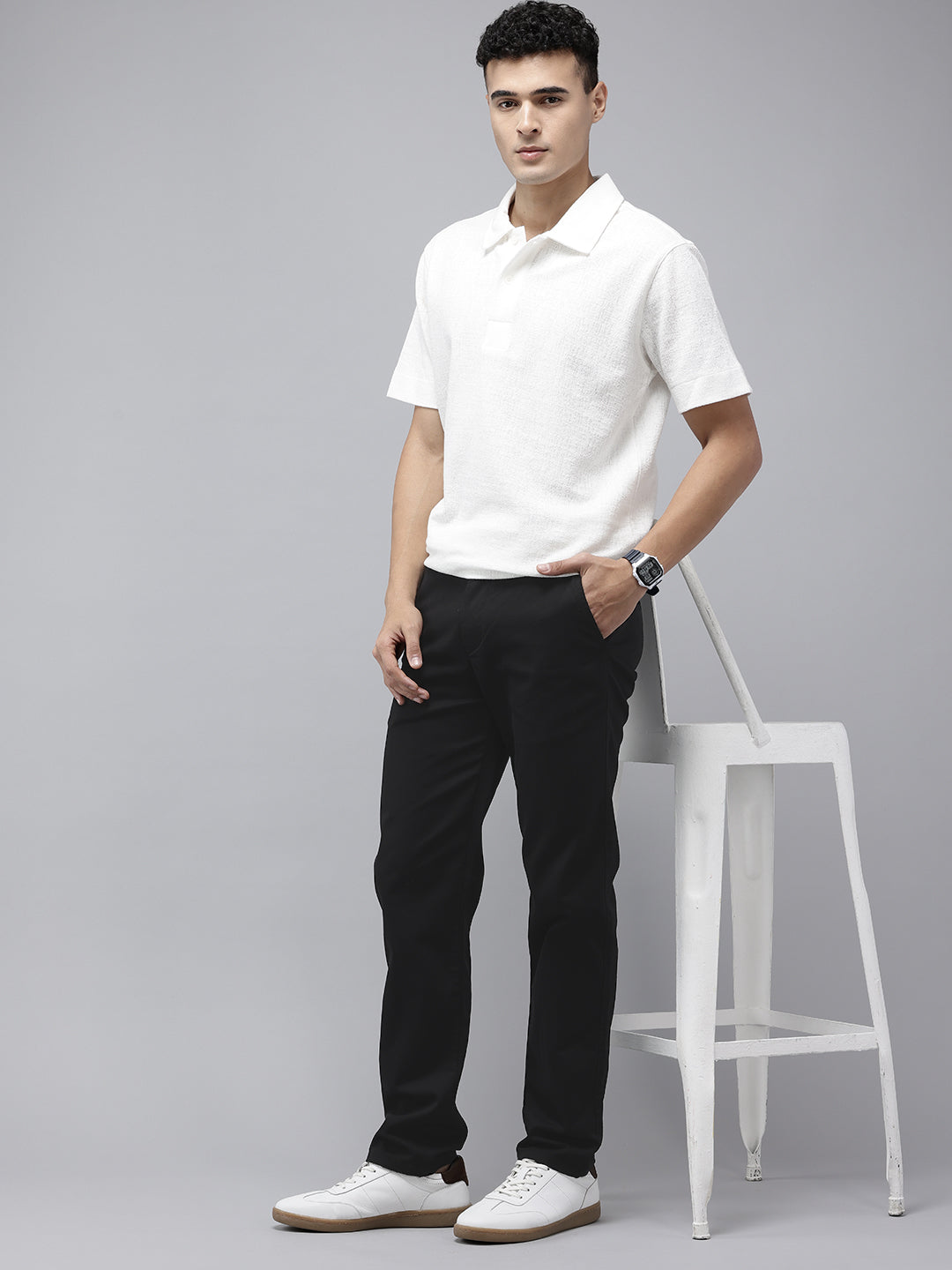 Genips Men’s Cotton Relaxed Fit Trouser