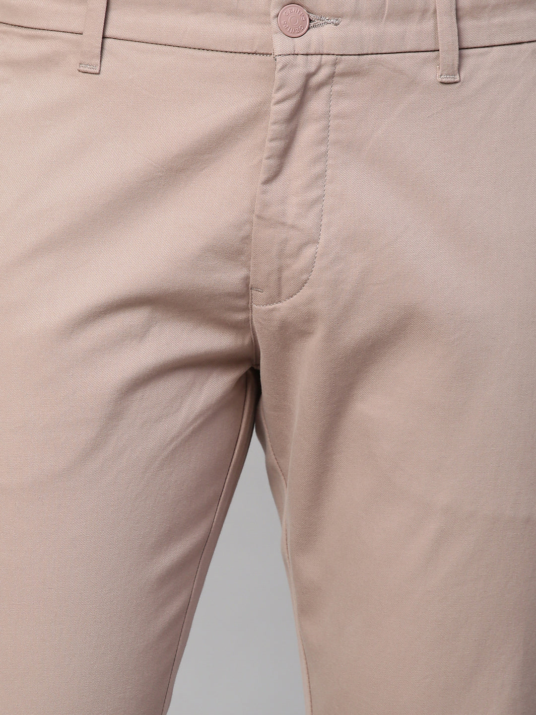 Genips Men's Onion Cotton Stretch Caribbean Slim Fit Solid Trousers